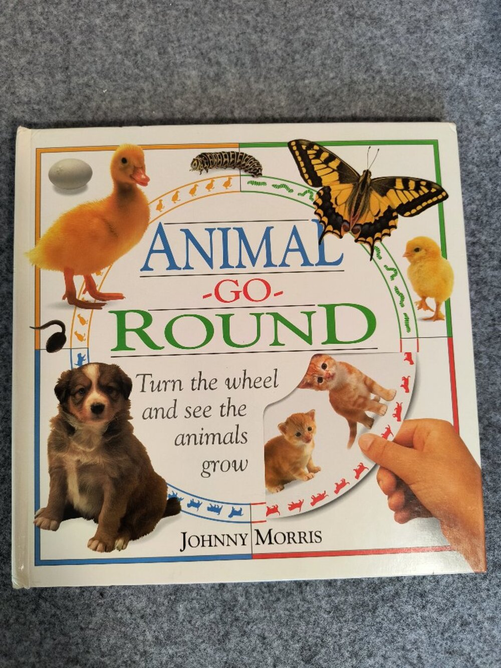 Vintage Animal Go Round Johnny Morris DK Interactive Wheel Book Hardcover